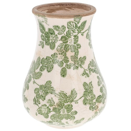 Green Clematis Garden Vase, Jug & Plant Pot