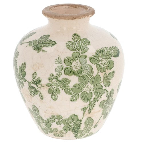 Green Clematis Garden Vase, Jug & Plant Pot