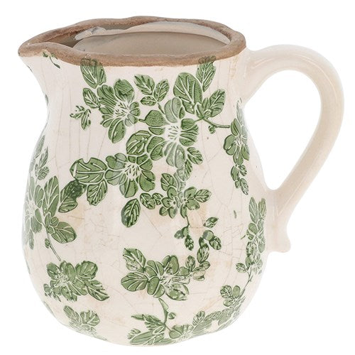 Green Clematis Garden Vase, Jug & Plant Pot