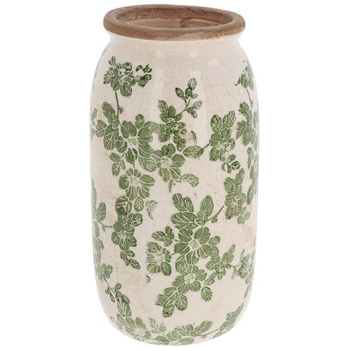 Green Clematis Garden Vase, Jug & Plant Pot