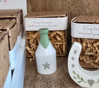 Tiny World Resin Keepsake In Box - Flower Vase House Angel Champagne Lucky Horseshoe Shooting Stars