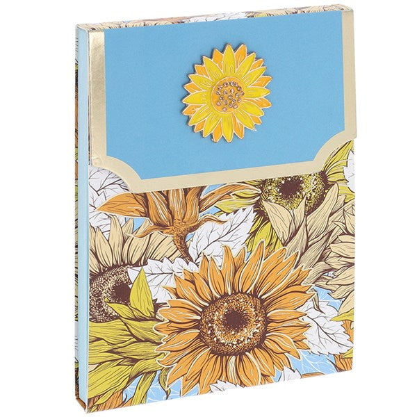 Charm Notebook - Butterfly Sunflower Leaf Dragonfly/Kingfisher