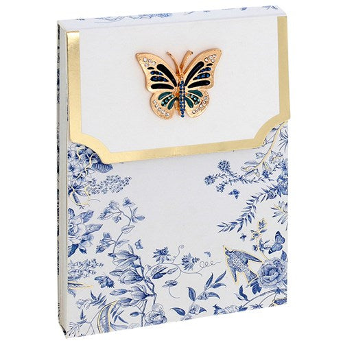 Charm Notebook - Butterfly Sunflower Leaf Dragonfly/Kingfisher
