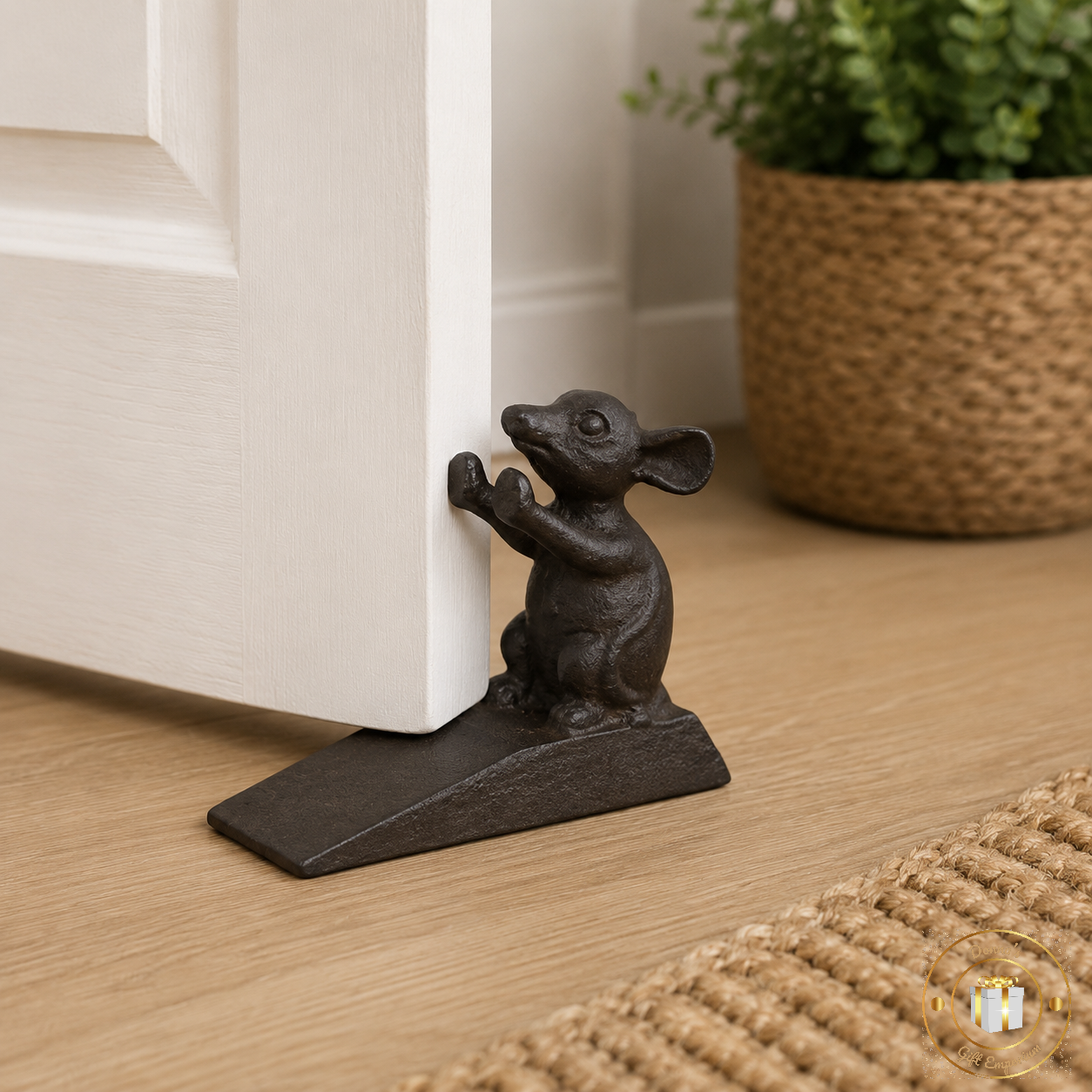 Cast Iron Mouse Door Wedge