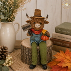 Autumn Highland Cow Shelf Sitter – 2 Designs