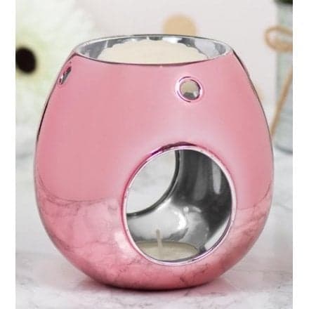 Large Glass Pink Wax/Oil Burner