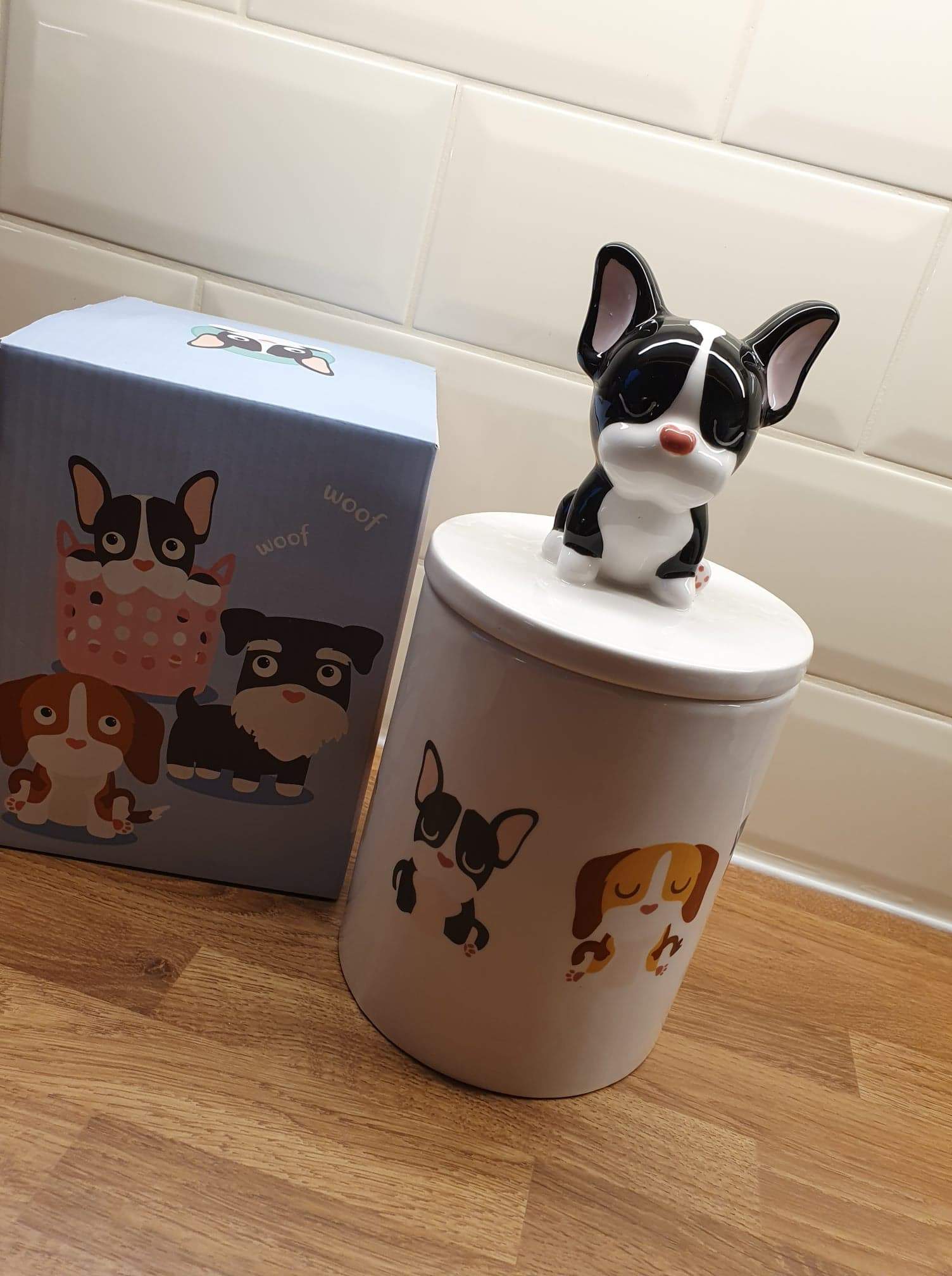 French Bulldog Dog Treat Jar