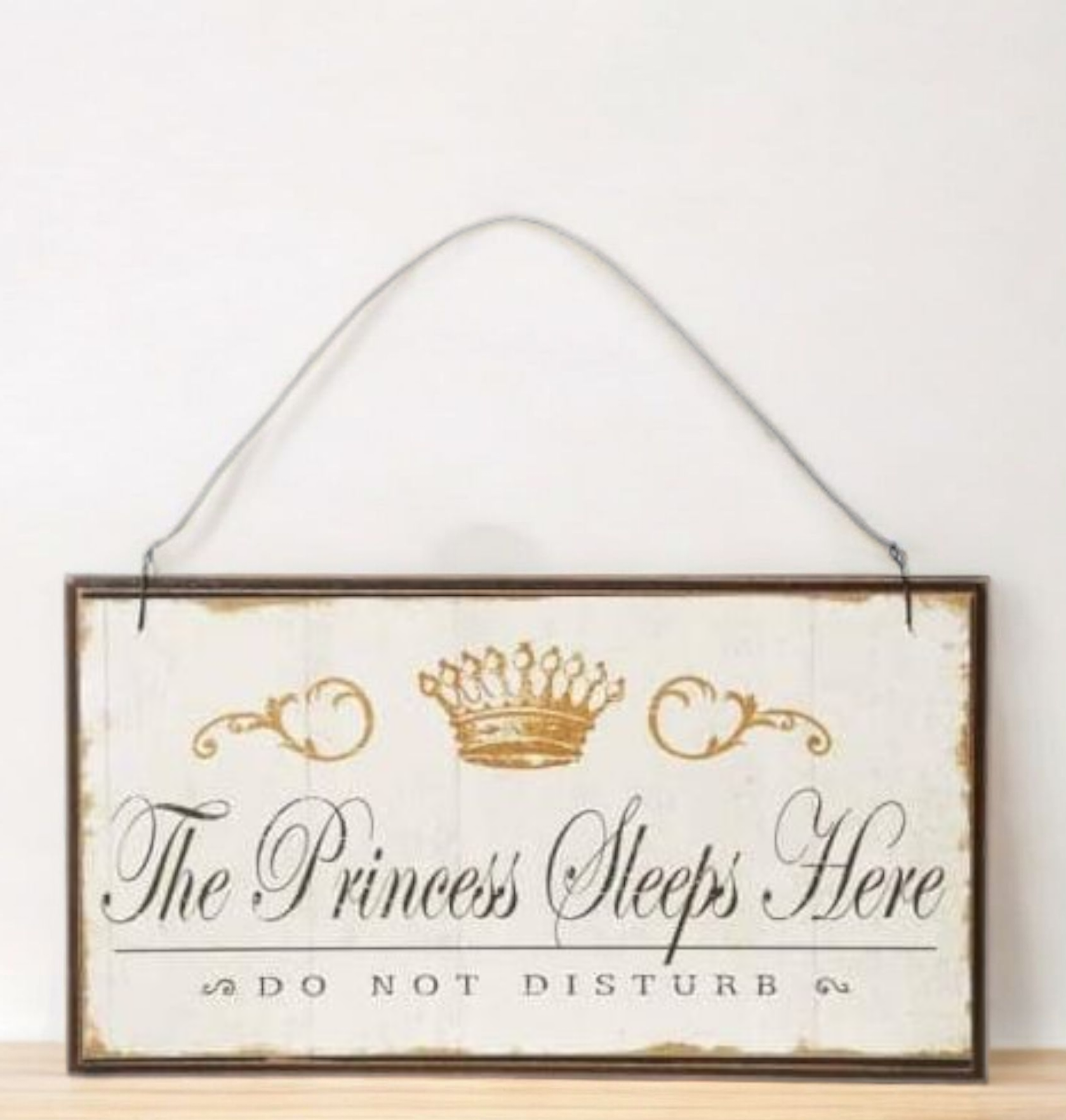 Princess Sleeps Here Wooden Plaque