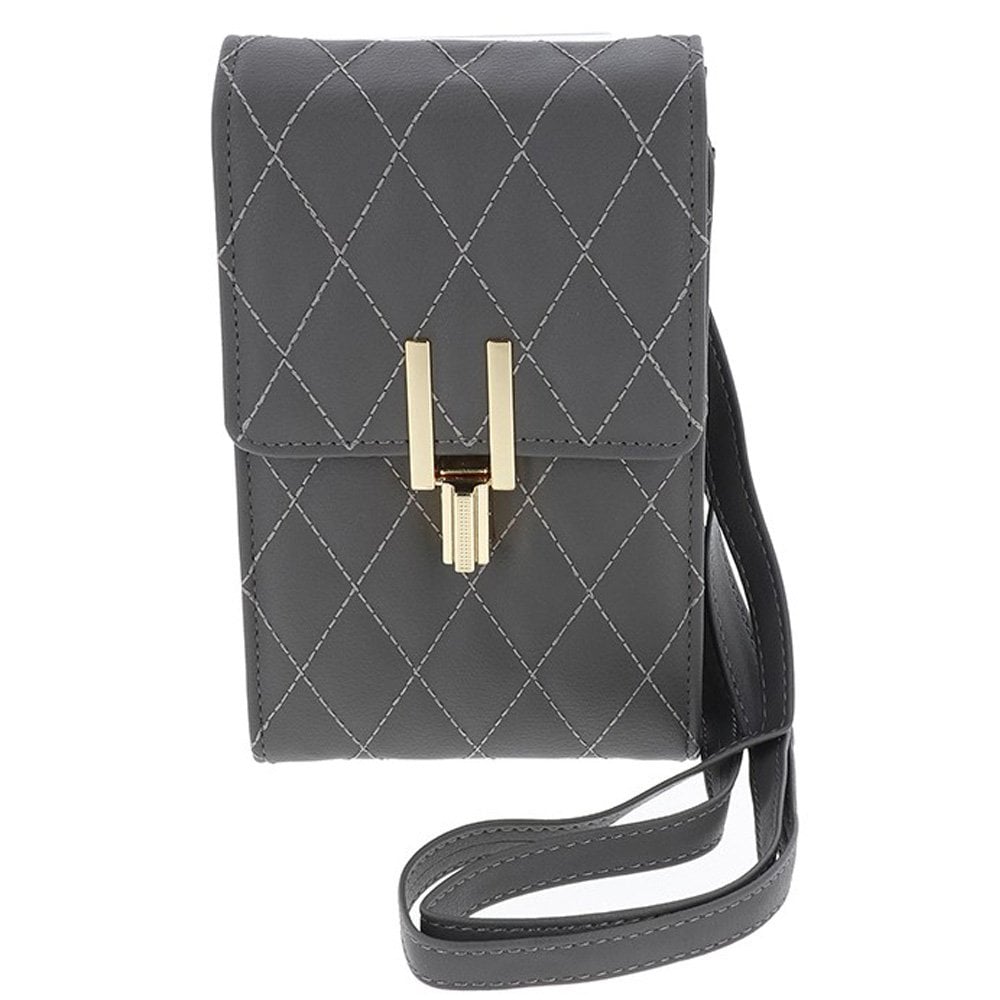 Equilibrium Diamond Quilt Mobile Phone Bag - Grey