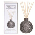 Glass Reed Diffuser Bottle & 50 Rattan Reeds - Grey