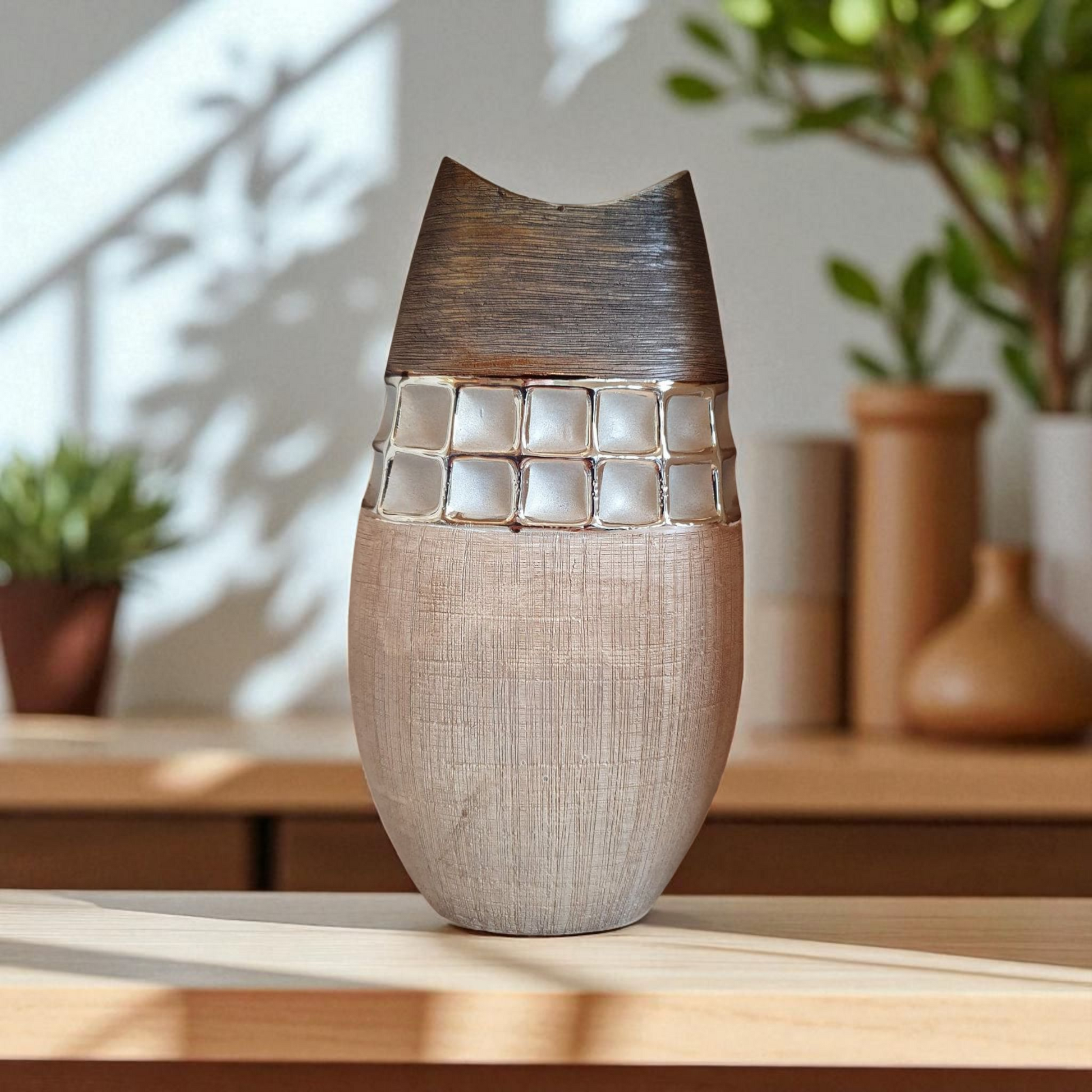 Ceramic Bronze Eclipse Vase