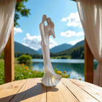 Pearlescent Loving Couple Figurine Wedding Anniversary Engagement