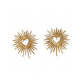 Radiating Heart Earring in Gold