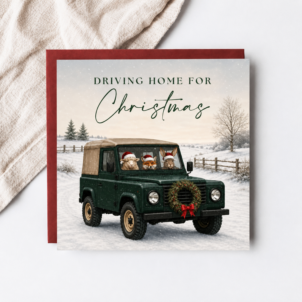 Driving Home for Christmas Card