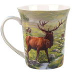 Highland Stag Box Set of Two Fine China Mugs