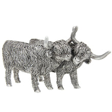 Load image into Gallery viewer, 2nd Silver Highland Cows Ornament
