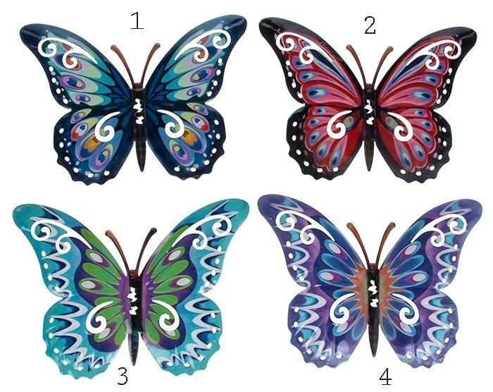 Garden Wall Art - Metallic Butterflies - Medium