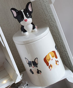 French Bulldog Dog Treat Jar