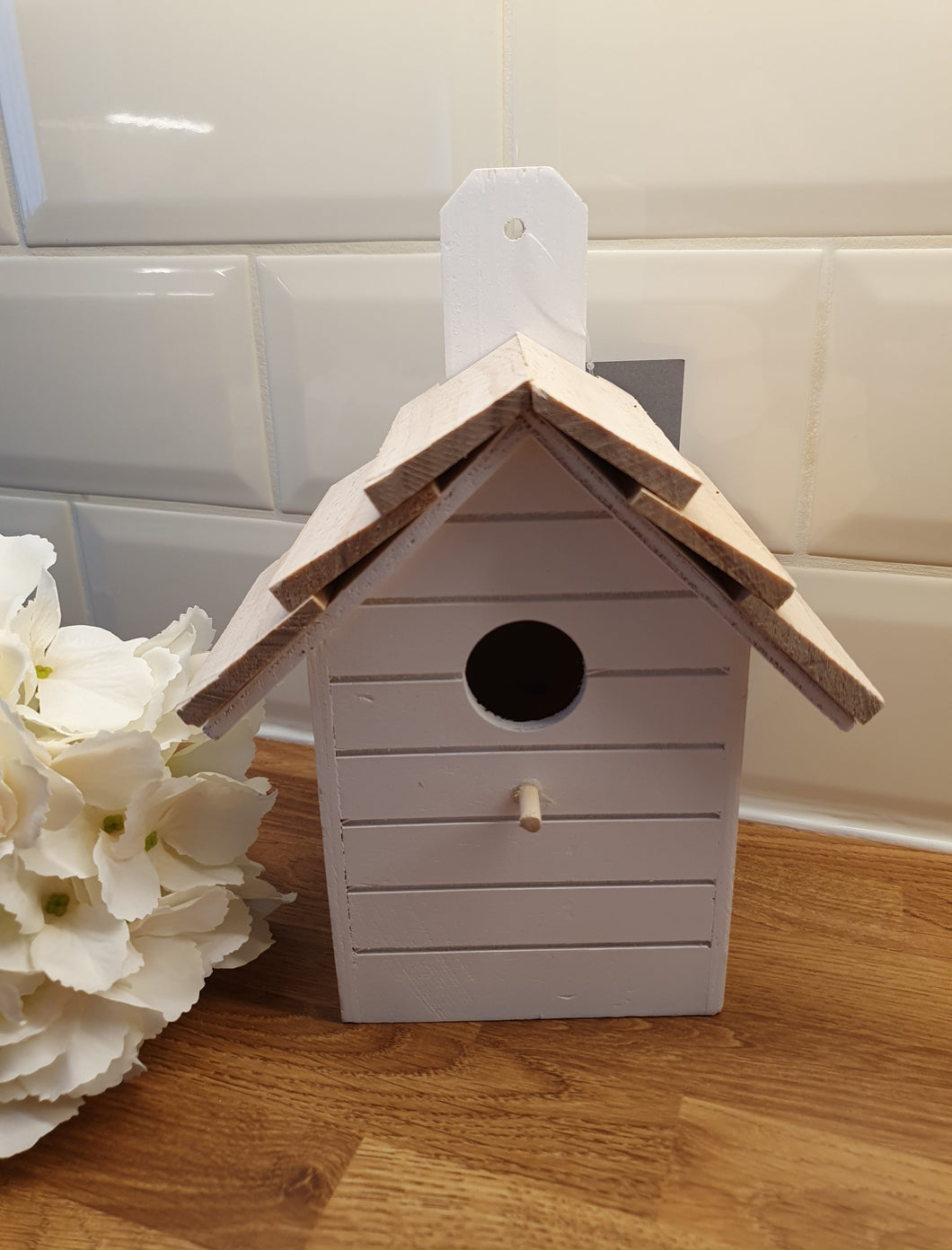 Wooden Bird House - White