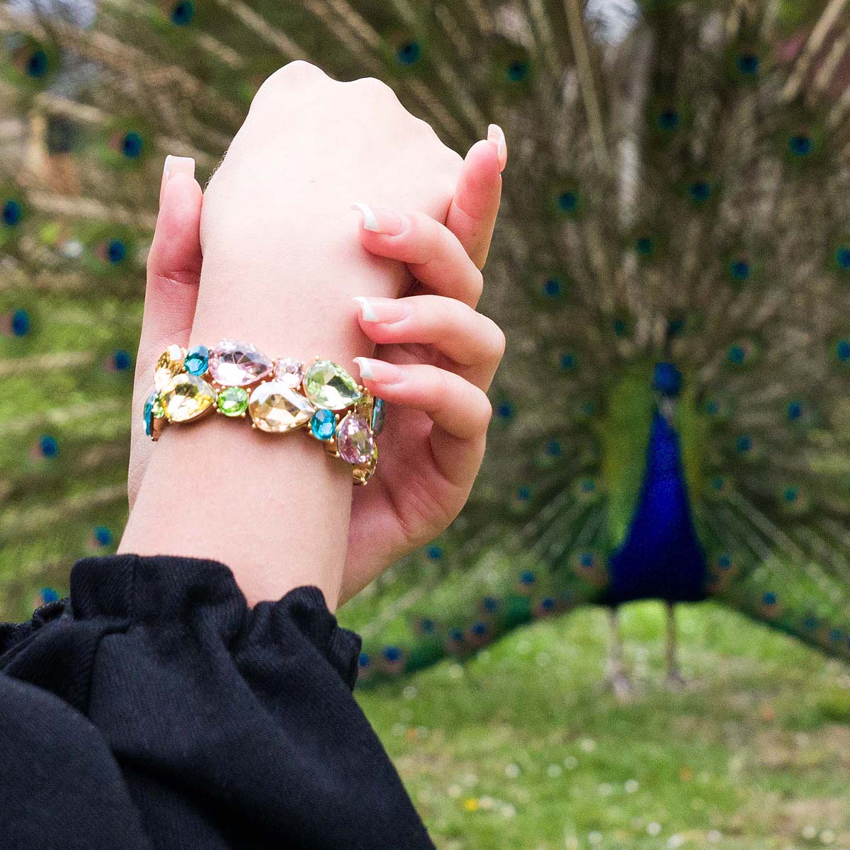 Iris - Elasticated Multi-Coloured Gemstone Bracelet