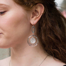 Load image into Gallery viewer, Vivienne - Crystal Geometric Dangle Earrings In Silver
