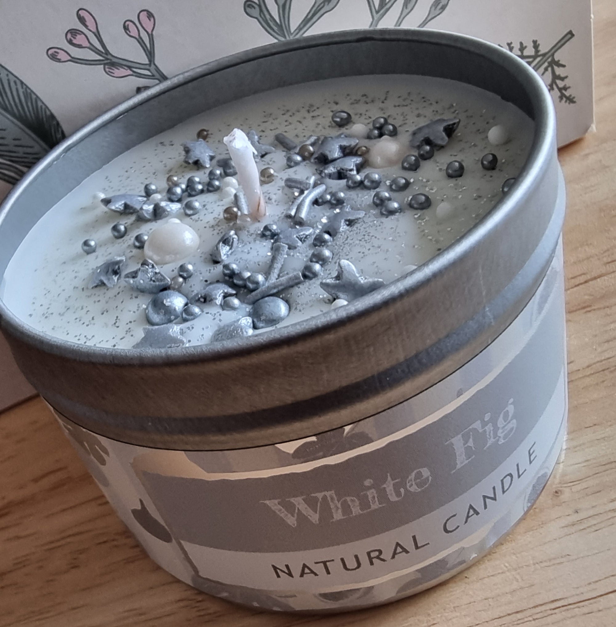 Sparkle Candle Tin - White Fig