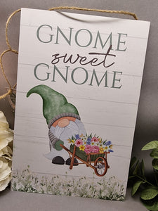 Garden Gnome Sign - Home Sweet Home