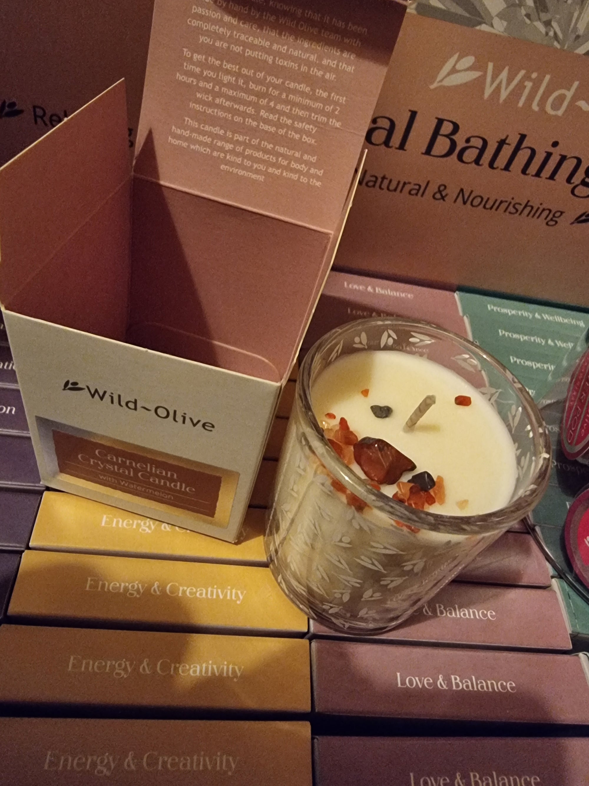 Crystal Glass Mineral Candles
