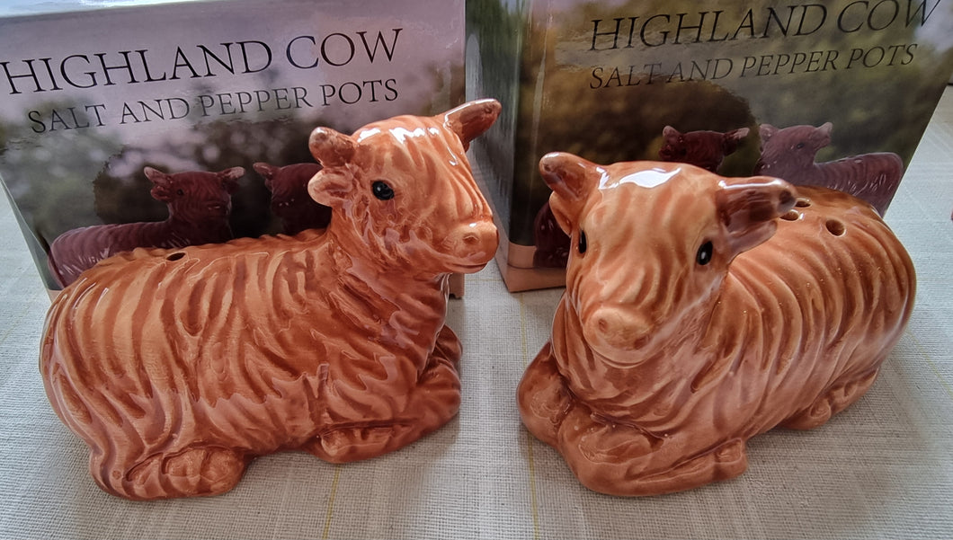 Salt & Pepper Set Highland Cow