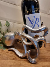 Load image into Gallery viewer, Silver Octopus Wine Bottle Stand
