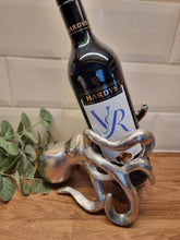 Load image into Gallery viewer, Silver Octopus Wine Bottle Stand
