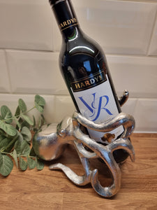 Silver Octopus Wine Bottle Stand