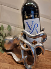 Load image into Gallery viewer, Silver Octopus Wine Bottle Stand
