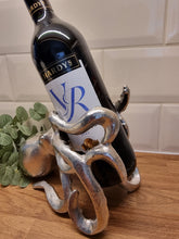 Load image into Gallery viewer, Silver Octopus Wine Bottle Stand
