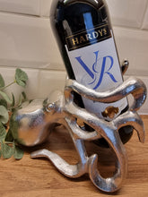 Load image into Gallery viewer, Silver Octopus Wine Bottle Stand
