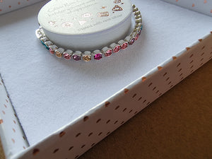 Glam Rox Silver Plated Tennis Bracelet