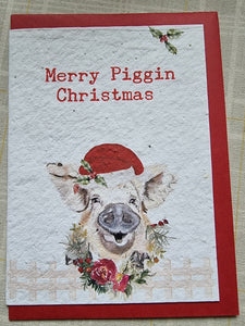 Merry Piggin Christmas - Seed Card