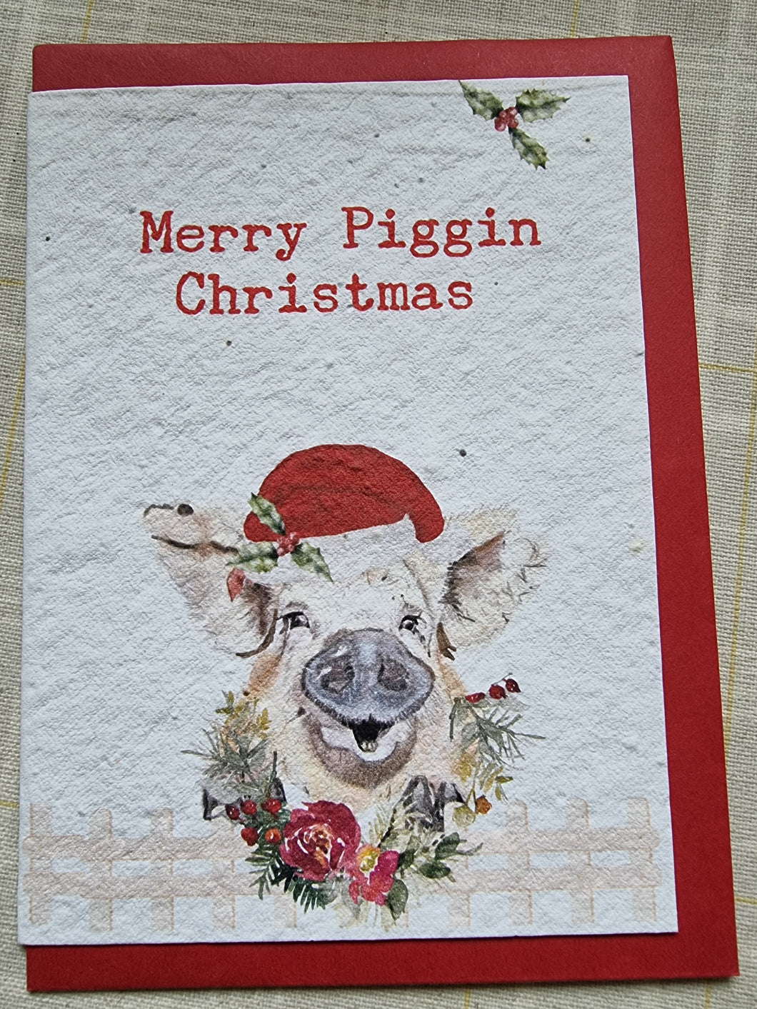 Merry Piggin Christmas - Seed Card