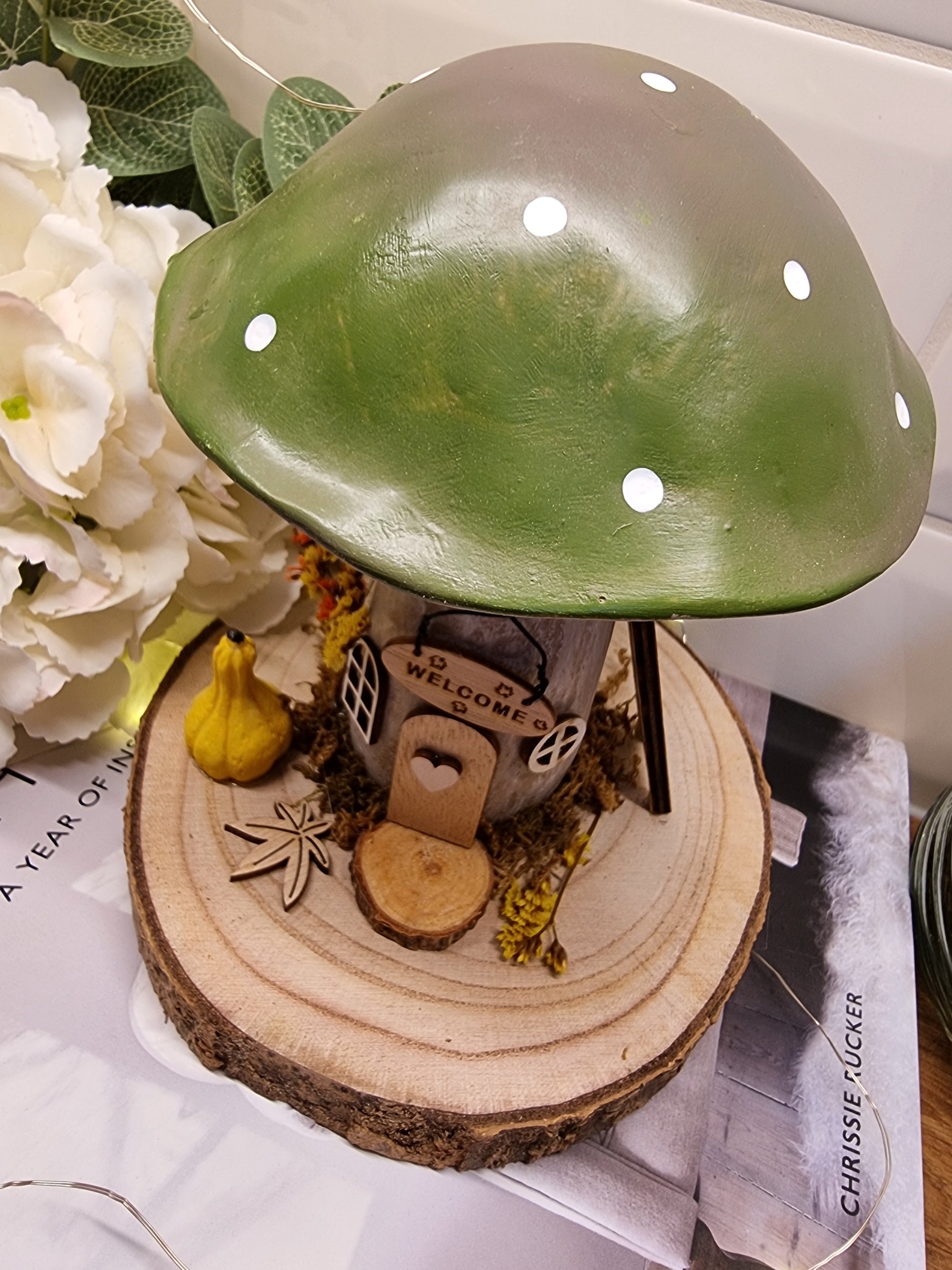 Mushroom Cottage With Gourd & Ladders or Squirrel & Acorn