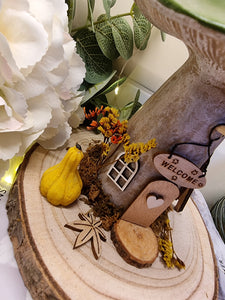 Mushroom Cottage With Gourd & Ladders