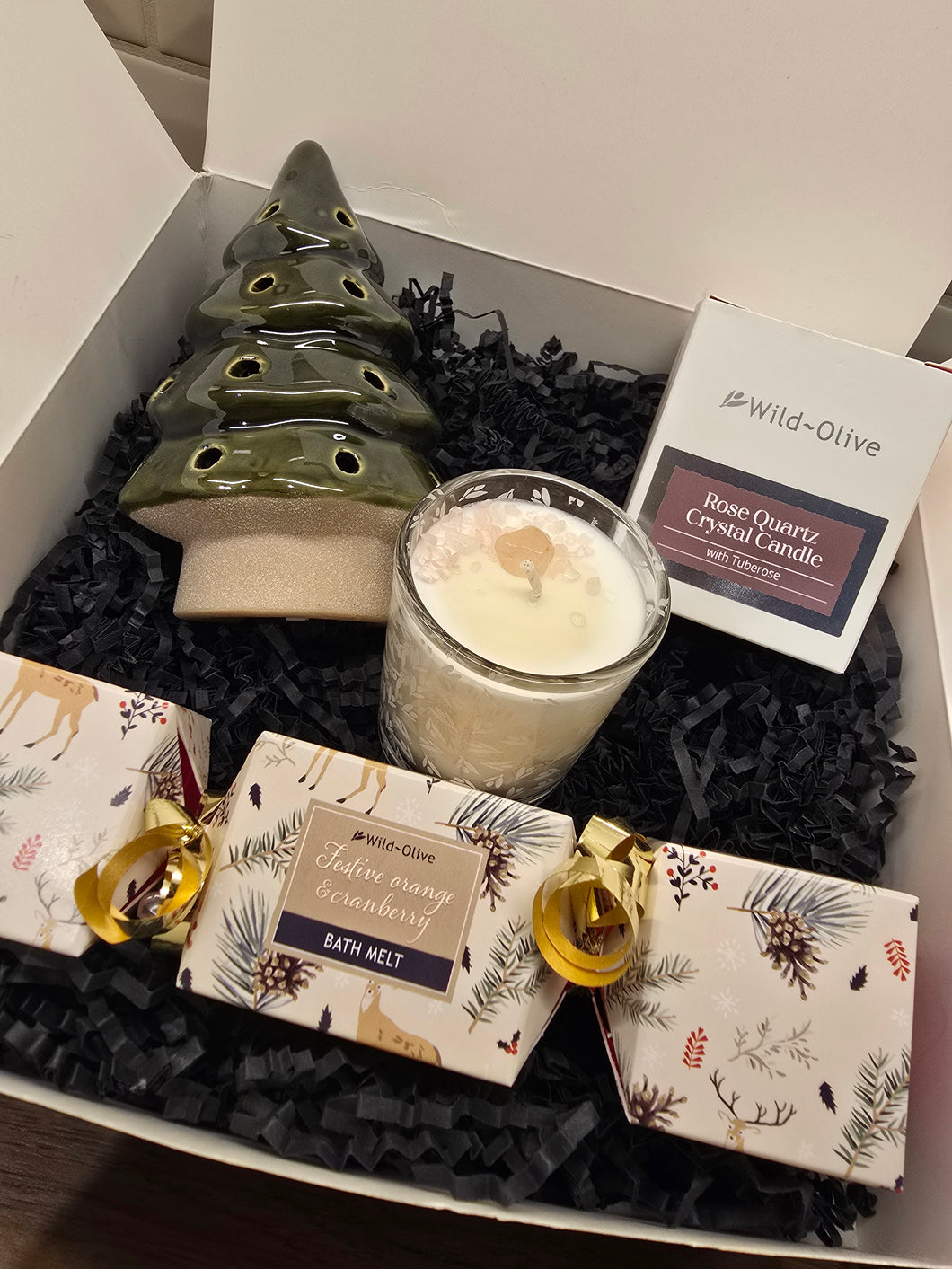 Christmas Hamper - Festive Bath Melt & Crystal Candle