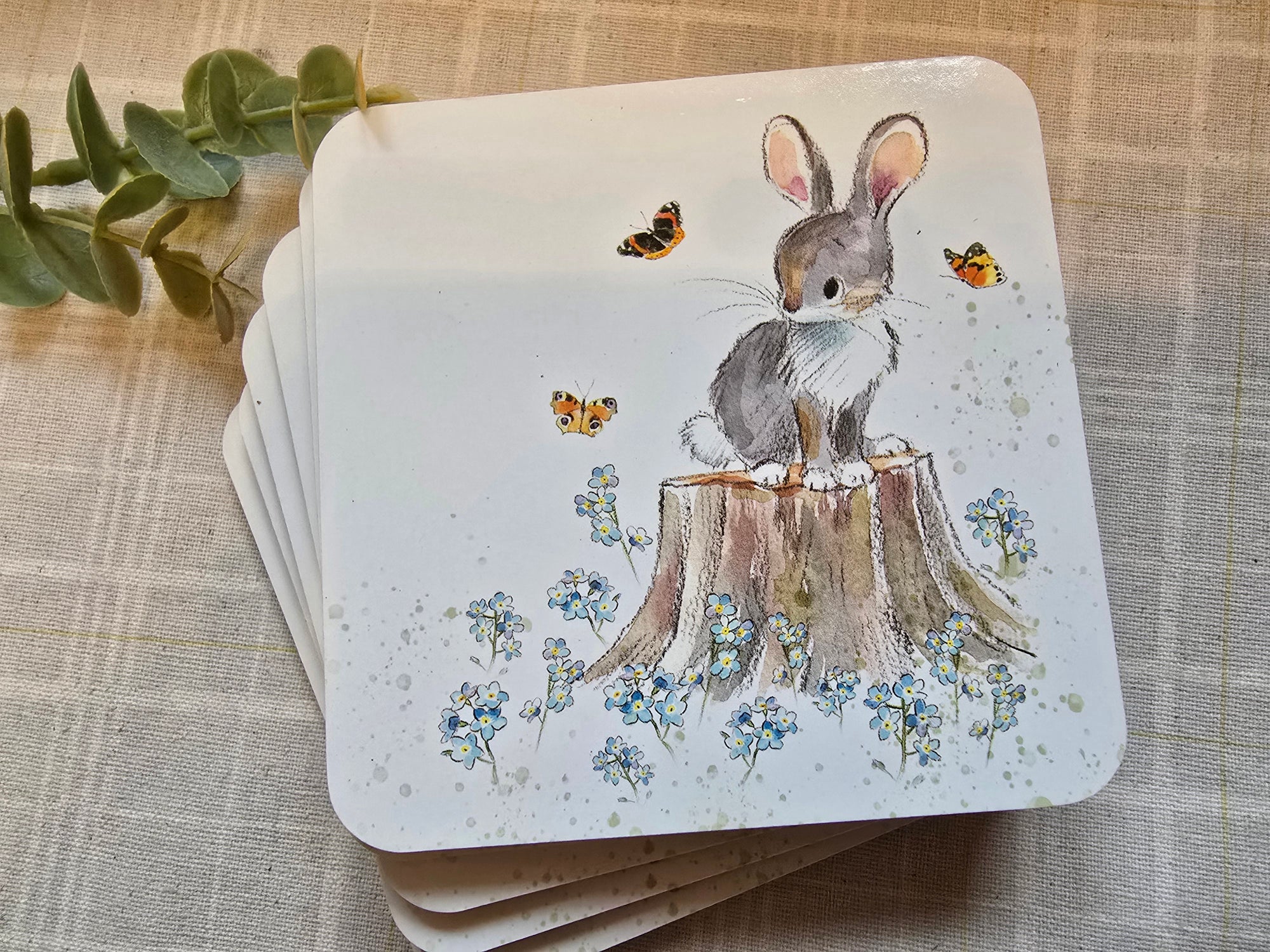 Paper Shed Bucklebury Wood Coaster 6 Designs - Set of 6