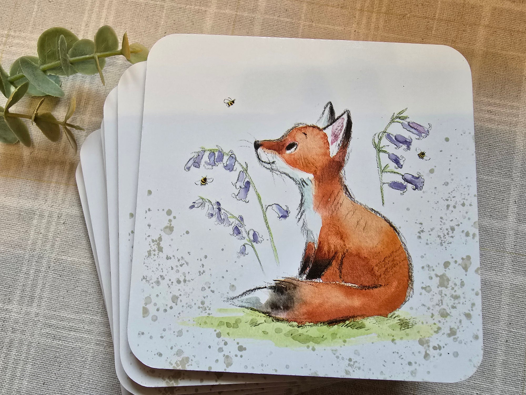 Paper Shed Bucklebury Wood Coaster 6 Designs - Set of 6