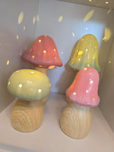Load image into Gallery viewer, LED Mushroom Lamps ~ Pink &amp; Sage
