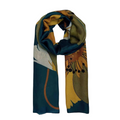 Eco Style - Floral Scarf - Teal