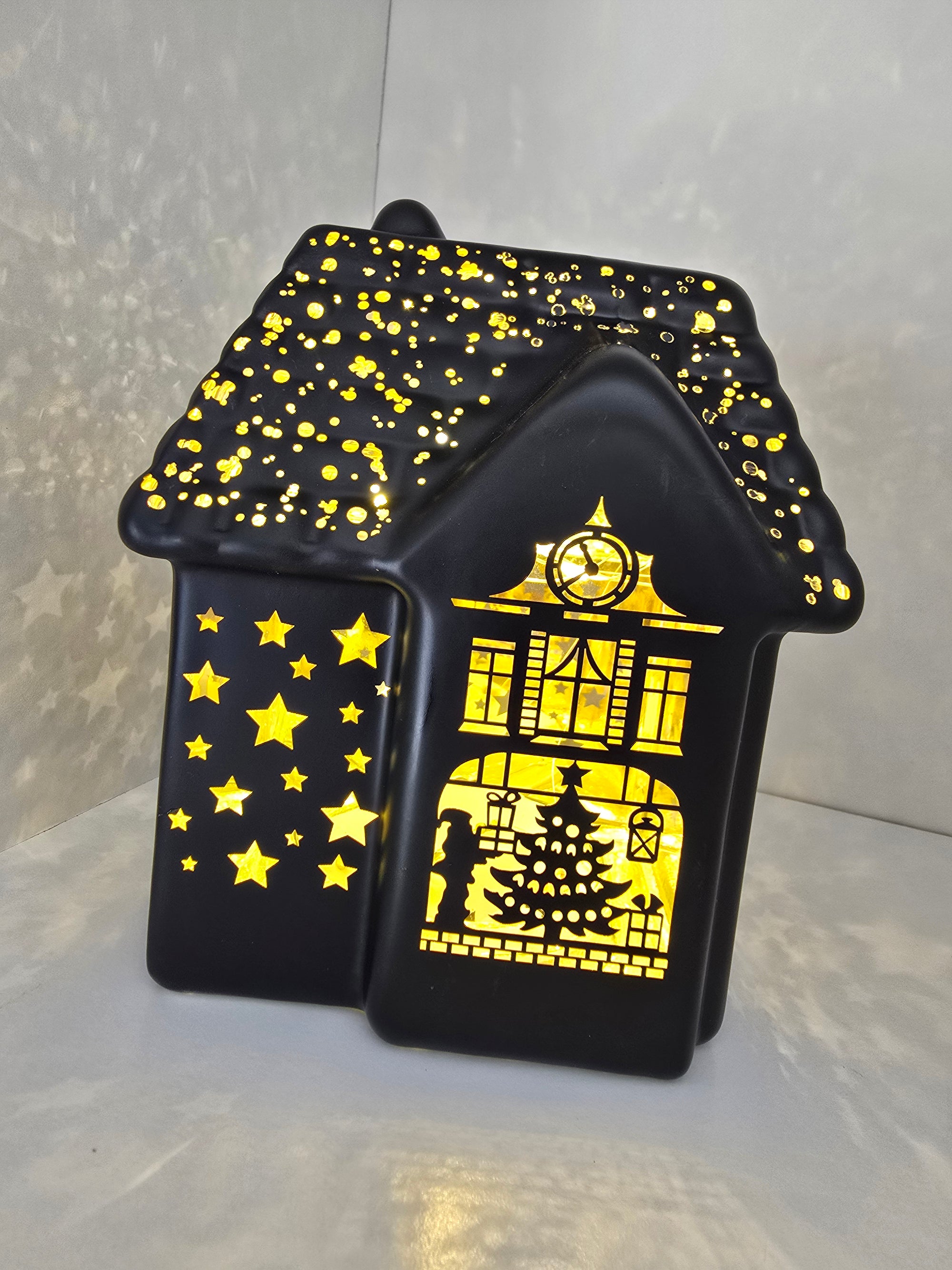 Bright Christmas LED House Black