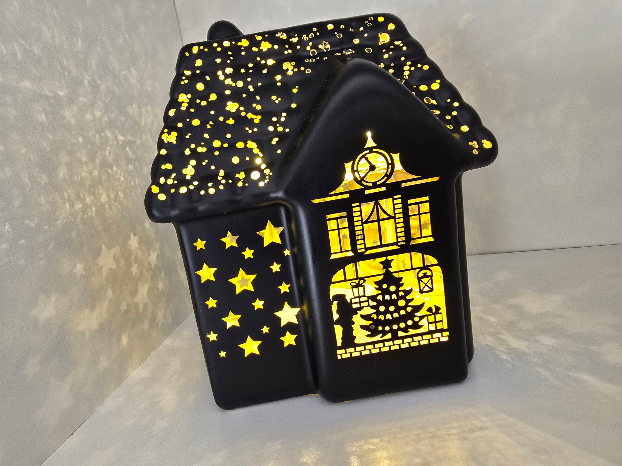 Bright Christmas LED House Black