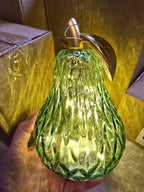 Diamond Cut LED Green Pear