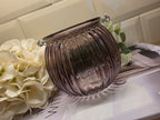 Purple Glass Tea Light Holder