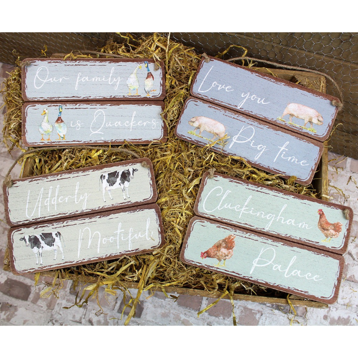 Farm Animal Signs - Cow, Pig, Chicken & Duck
